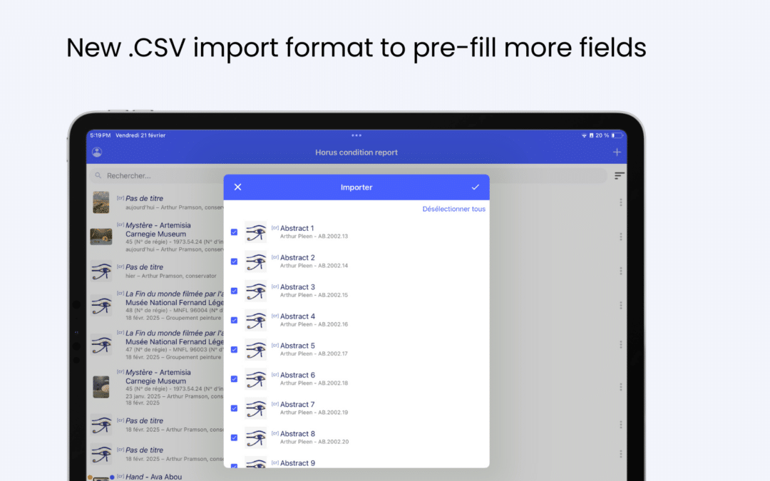 New import in .CSV (IOS)